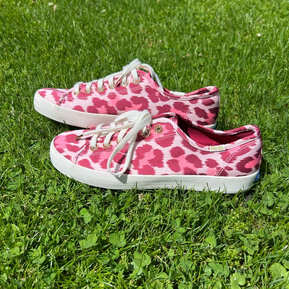 Keds X Kate Spade Kickstart Leopard Satin Sneakers